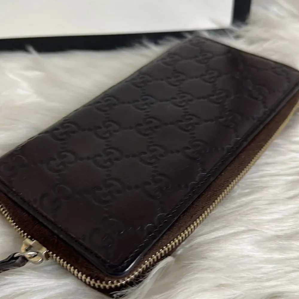 💯Authentic Guccissima Zipped Around Long Wallet 🍀